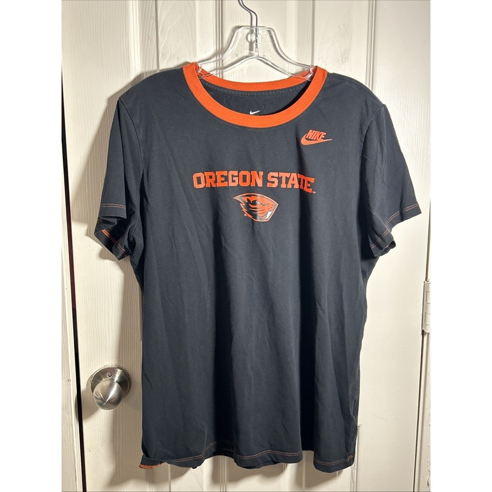 Nike Oregon State Beavers T-Shirt Mens XL Black Short Sleeve NCAA The Nike Tee